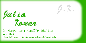 julia komar business card